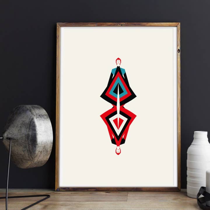 Space Samurai. A David Bowie inspired Art Print for wholesale by EYE FOR LONDON PRINTS