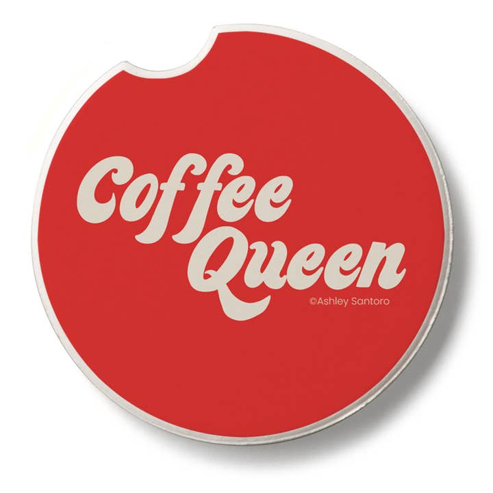 Posavasos de Piedra "Coffee Queen" en Paquete Individual para venta al por mayor de CounterArt/Highland Home/Thirstystone