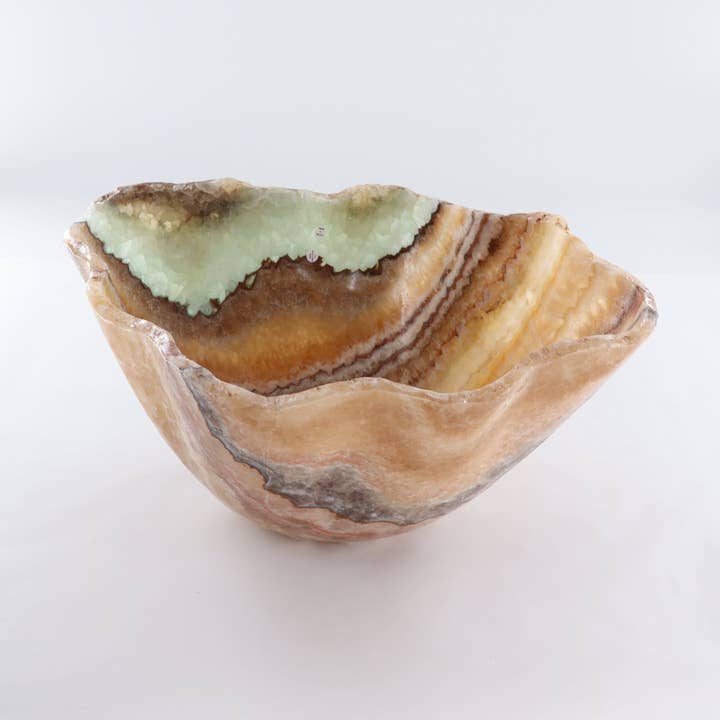 Mexican Onyx/Calcite Bowl for wholesale by Mi Esperanza Minerals