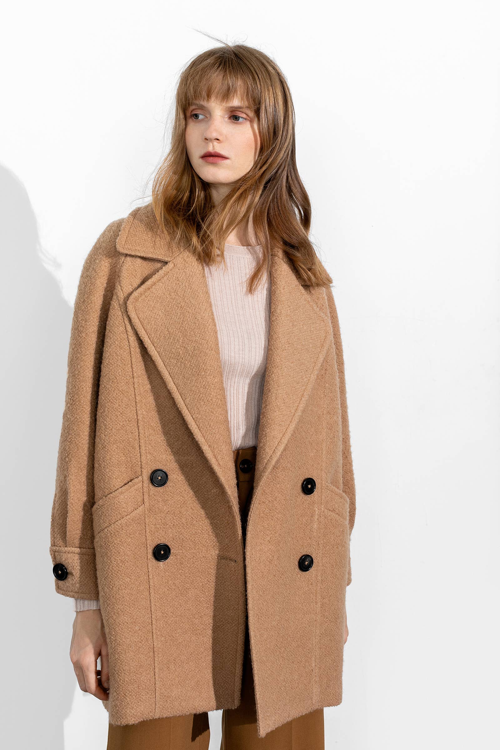 J.ING - Wholesale Coat - Women's - Teddy Coat (Ivory/SandyBrown)17