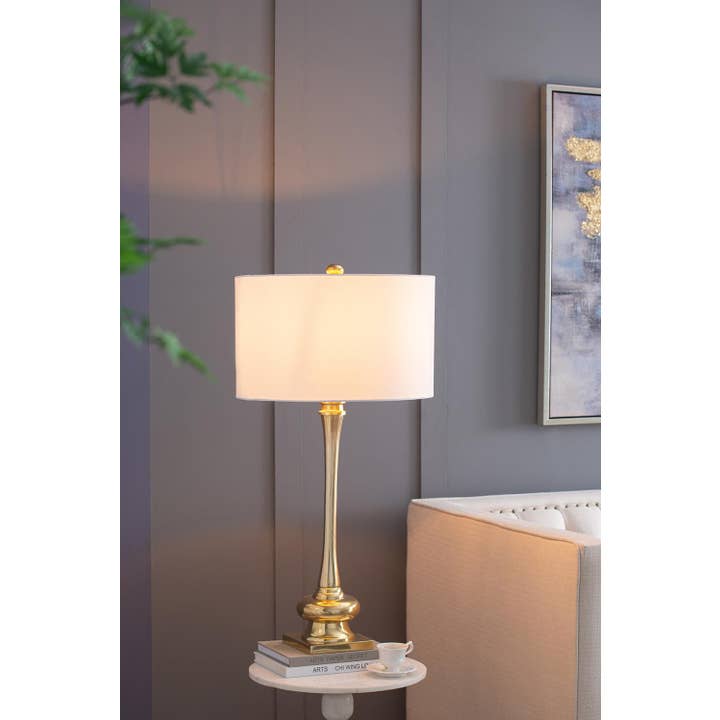 A&B Home Group Inc. - Venta al por mayor Lámparas decorativas/de escritorio - Lámpara de mesa D18x29.5" - Oro/Blanco7