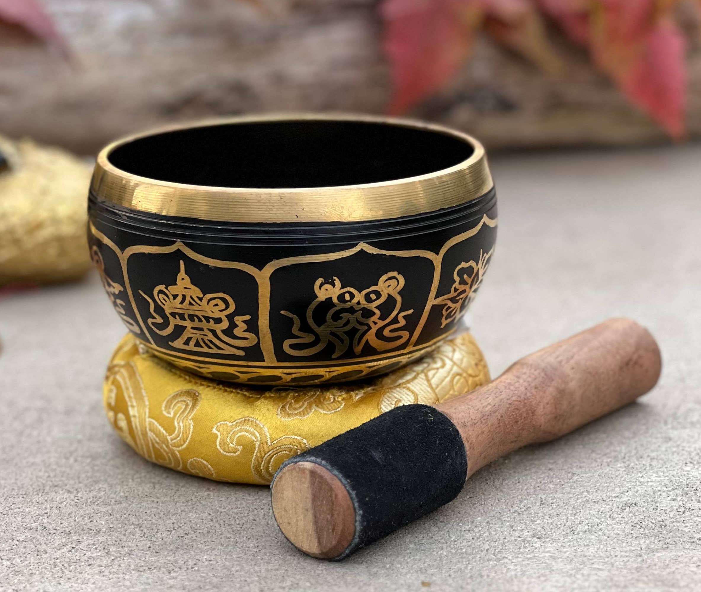 Lungta Imports - Wholesale Meditation Supplies - Singing Bowl Complete Set ~ 8 Lucky Symbols ~ For Meditation26