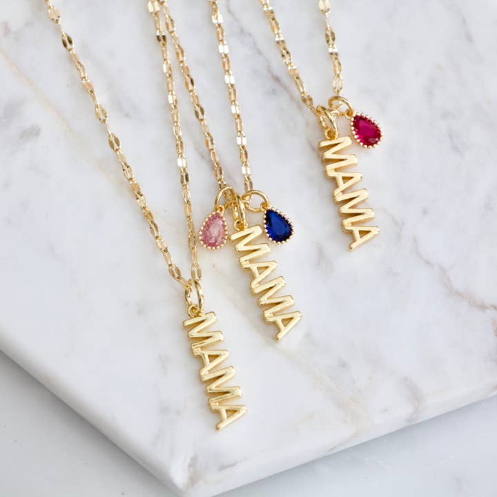 Mesa Blue - Wholesale Pendant/Charm Necklace - Birthstone Mama Necklace3