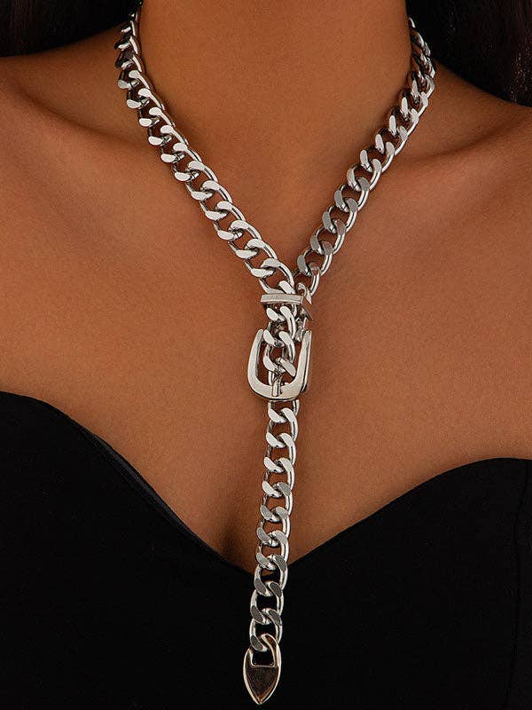 UZ Wholesale Store - Wholesale Link & Chain Necklace - Chains Geometric Solid Color Necklaces Accessories1