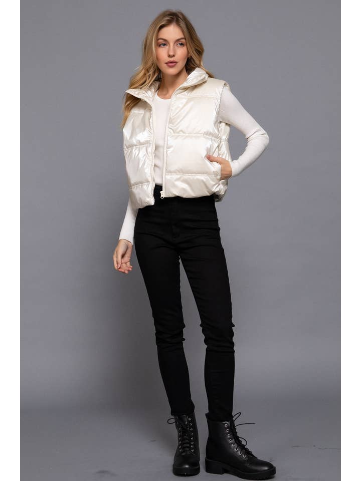 Active Basic | Active USA - Wholesale Outerwear Vest - Women's - High Neck Zip Up Vest20