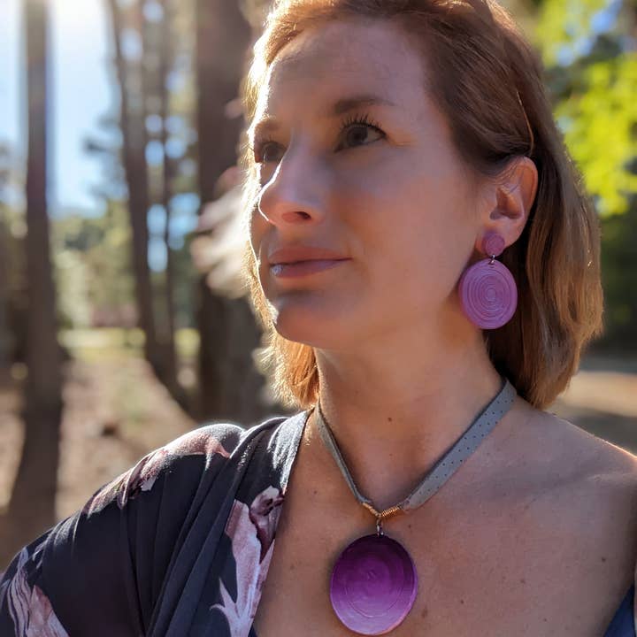 Lumago Designs - Wholesale Stud/Post Earrings - RC round paper bead stud earrings Case