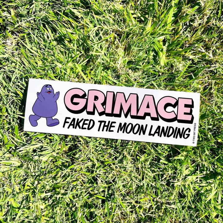 Two Bit Press - Wholesale Sticker - Faked the MOON LANDING Bumper Sticker - Funny 90s