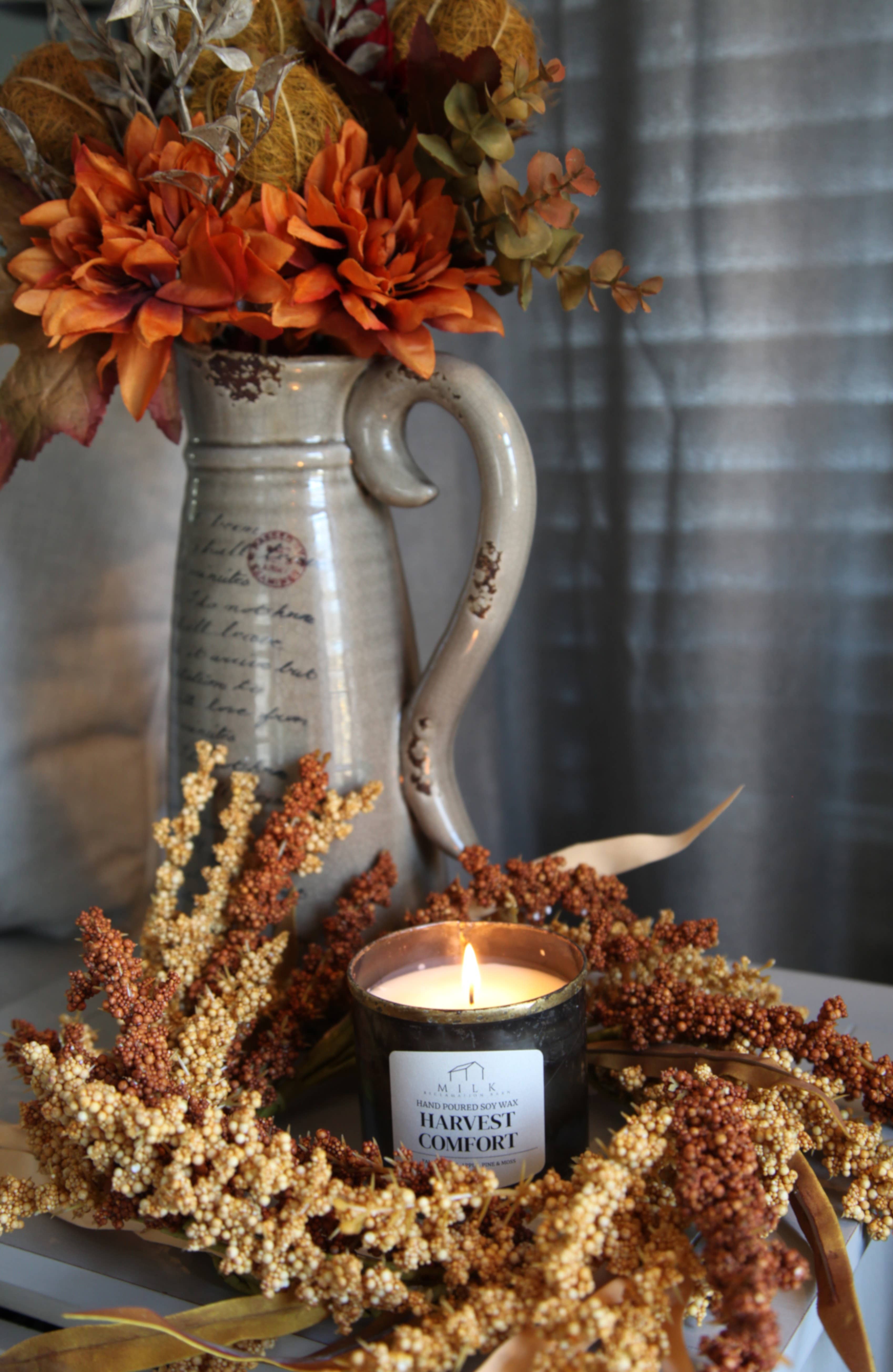 Milk Reclamation Barn - Wholesale Jar/Filled Candle - Rustic Barn Metal Candle - 10 oz9