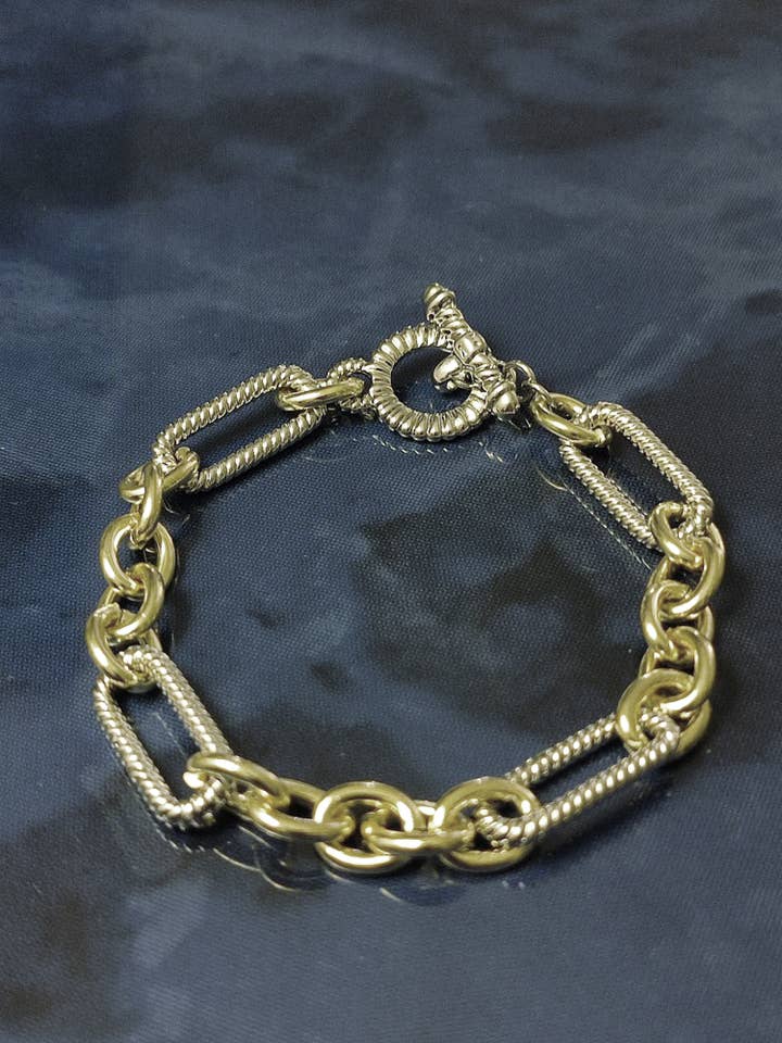 Rope Oval & Platt Oval Lnk Växellåsarmband för wholesale av D LINE