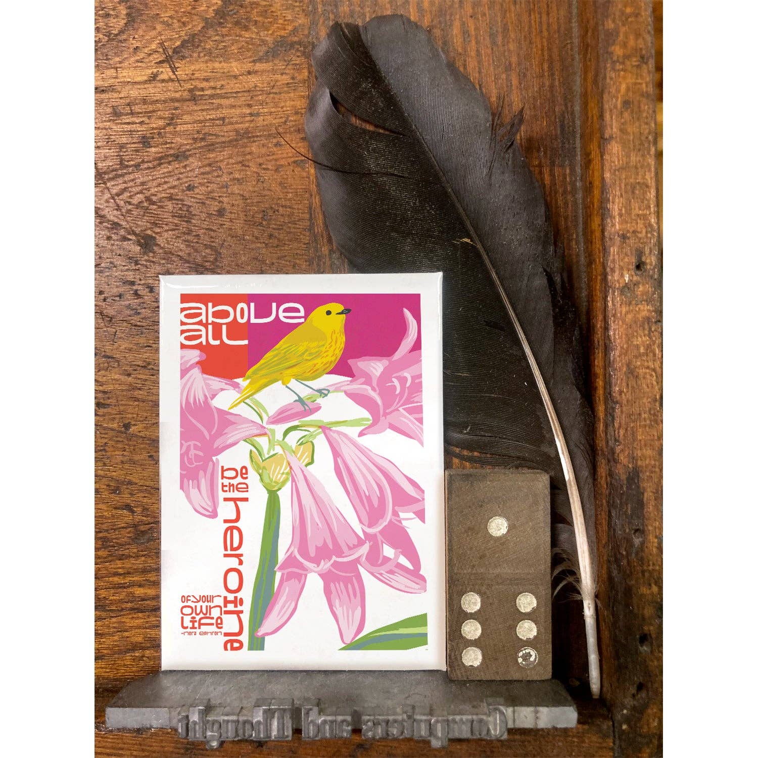 Rigel Paper – wholesale Magnet – RIN-01 Be The Heroine Inspirational Quote Magnet2