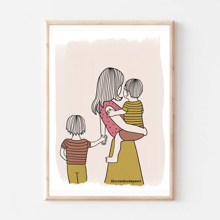 Mother of Two Sons Wall Art for wholesale by Brown Budapest