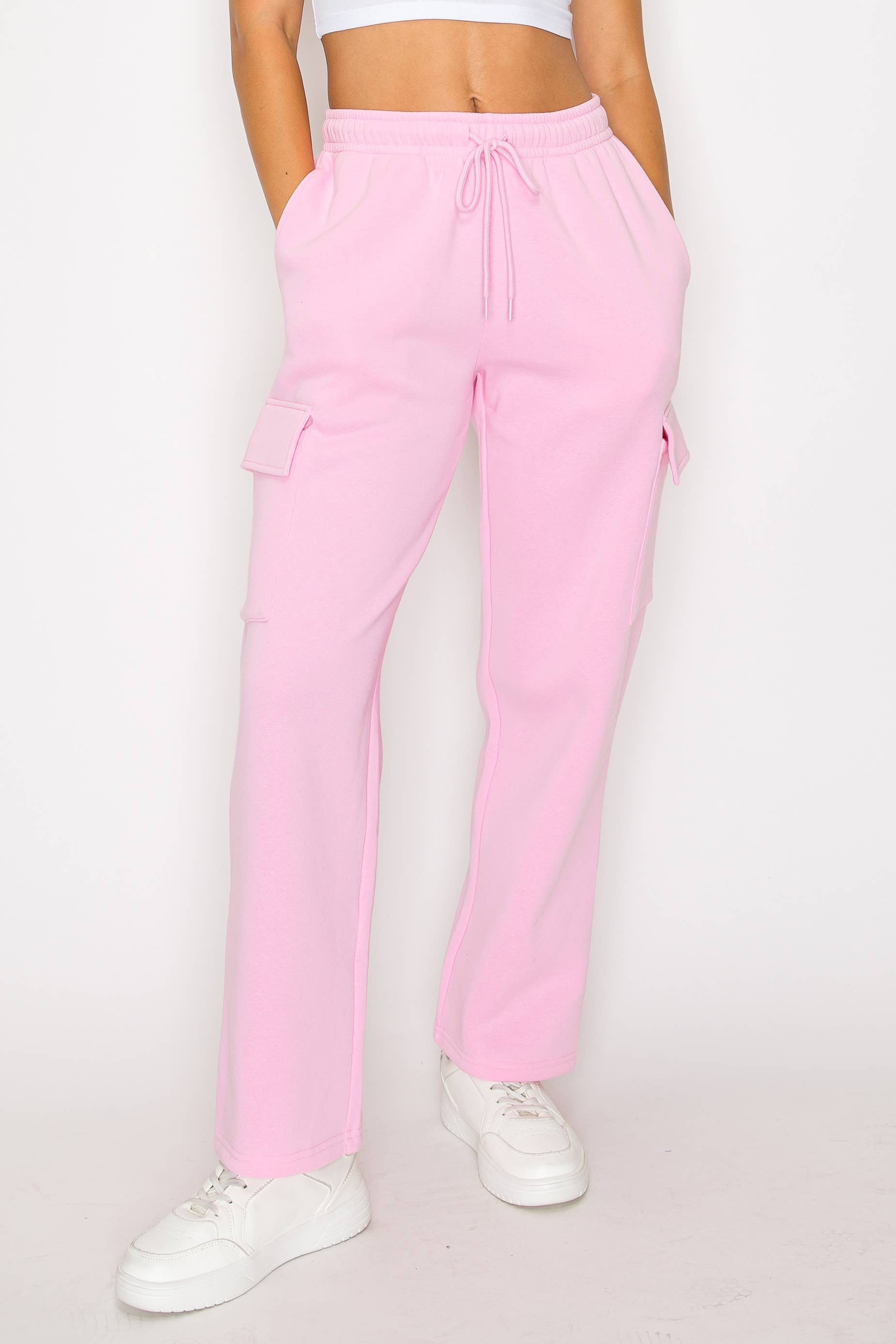 Color 5 – wholesale Joggingbyxor - Dam – Oversized baggy sweatpants med fleecematerial och cargo-joggerstil6