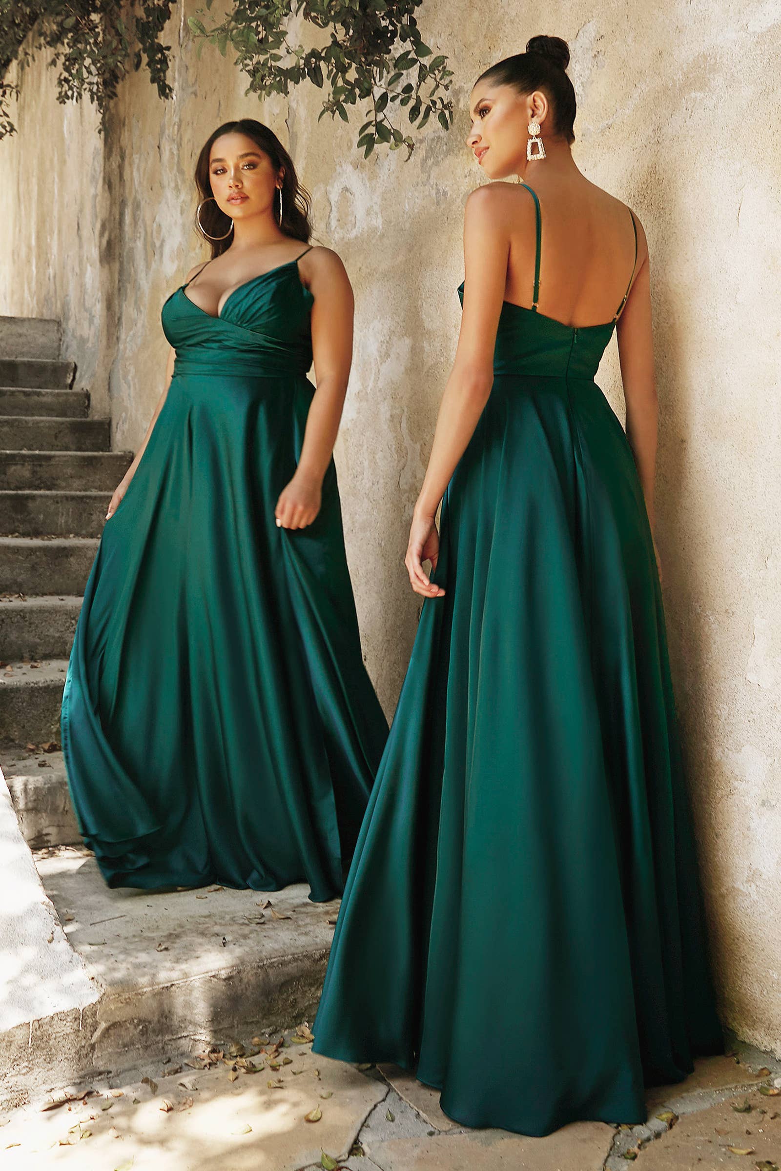 Ladivine by Cinderella Divine - Wholesale Gown - Women's - Sweetheart Neckline Soft Satin A-Line Curvy Fit1