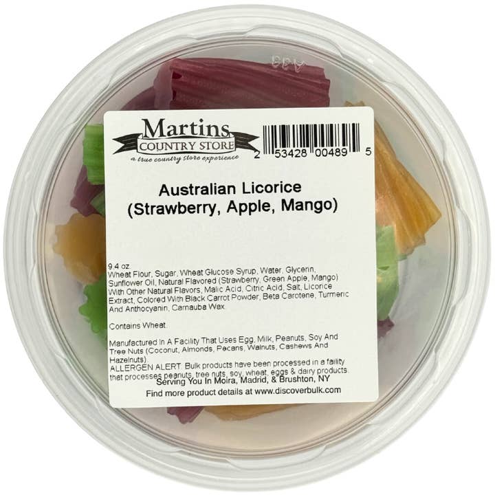 Martin's Country Store LLC - Wholesale Licorice - ASST AUSTRALIAN LICORICE 9.4oz3