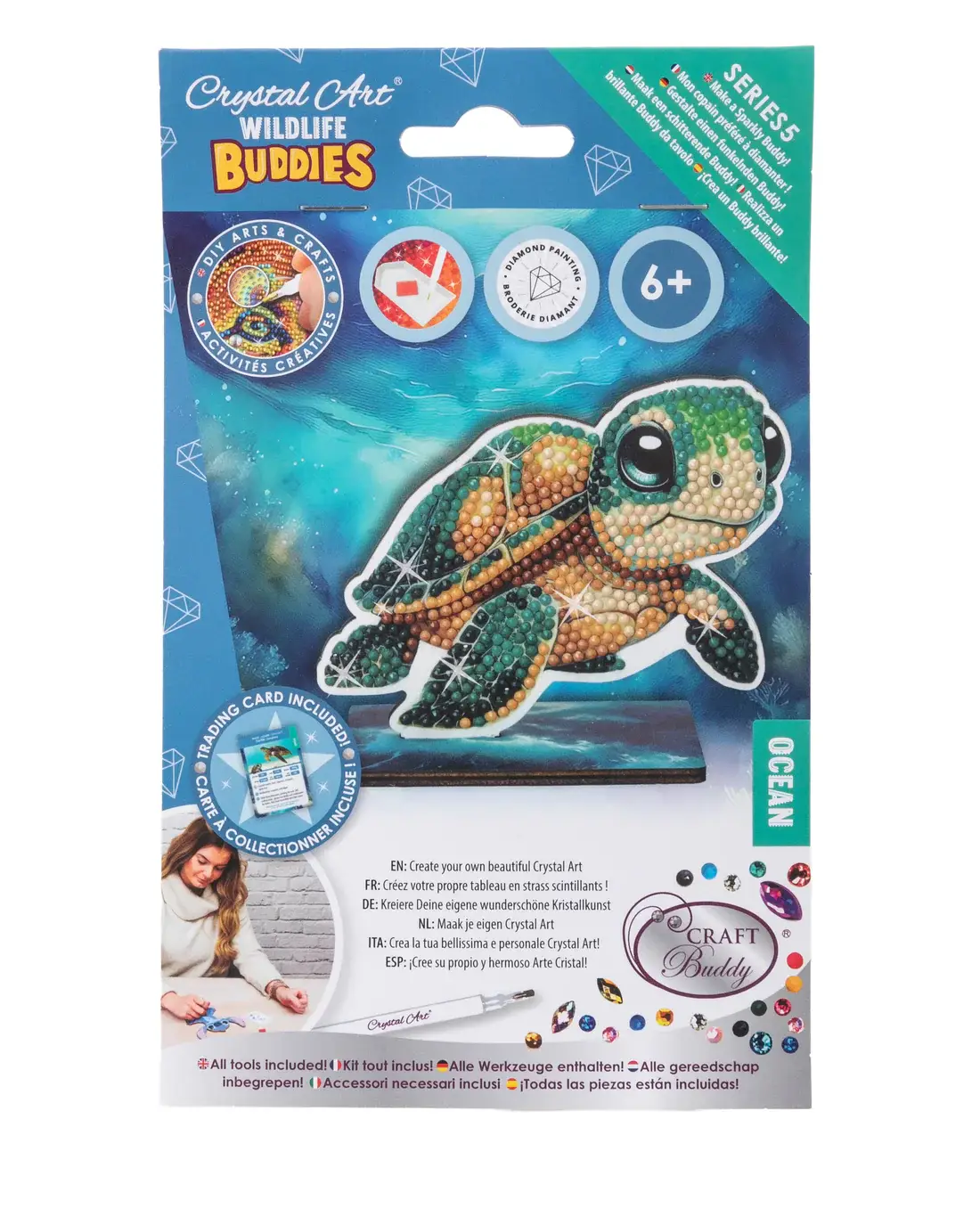 Outset Games and Cobble Hill Puzzles - Wholesale DIY Craft Kit - Kids - Full Display - CA Buddies: Ocean (assorted 30 in PDQ)10