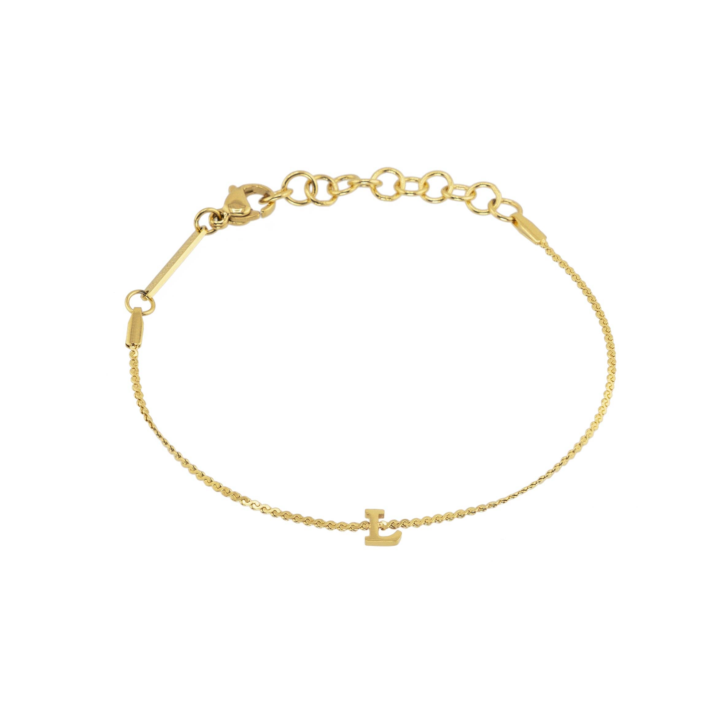Brenda Grands Jewelry – Großhandel Armband mit Charms/Anhängern – Wasserdichtes zierliches Gold-Initialen-Armband27