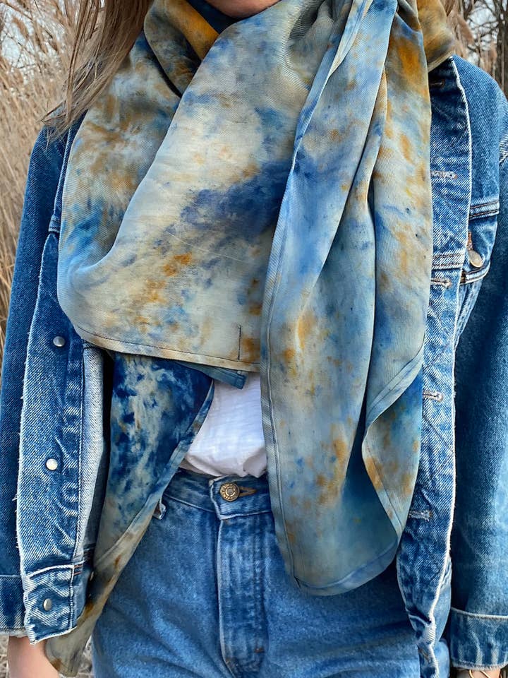 Canyon Silk Wool Blanket Scarf for wholesale by Explore Designs By Emelia Prince Ruyle