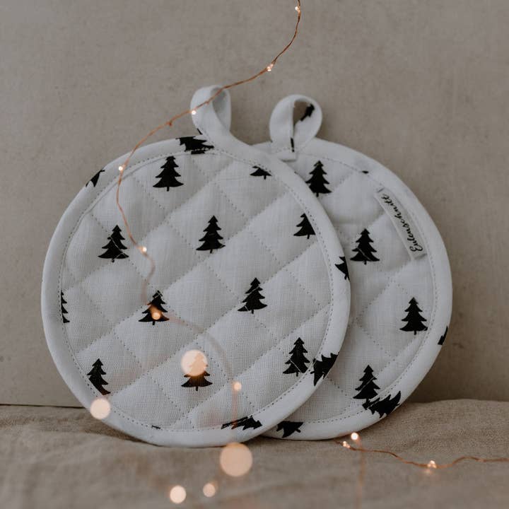 Eulenschnitt - Wholesale Oven Mitt/Pot Holder - potholder firs made of linen (= 5 pcs.)1