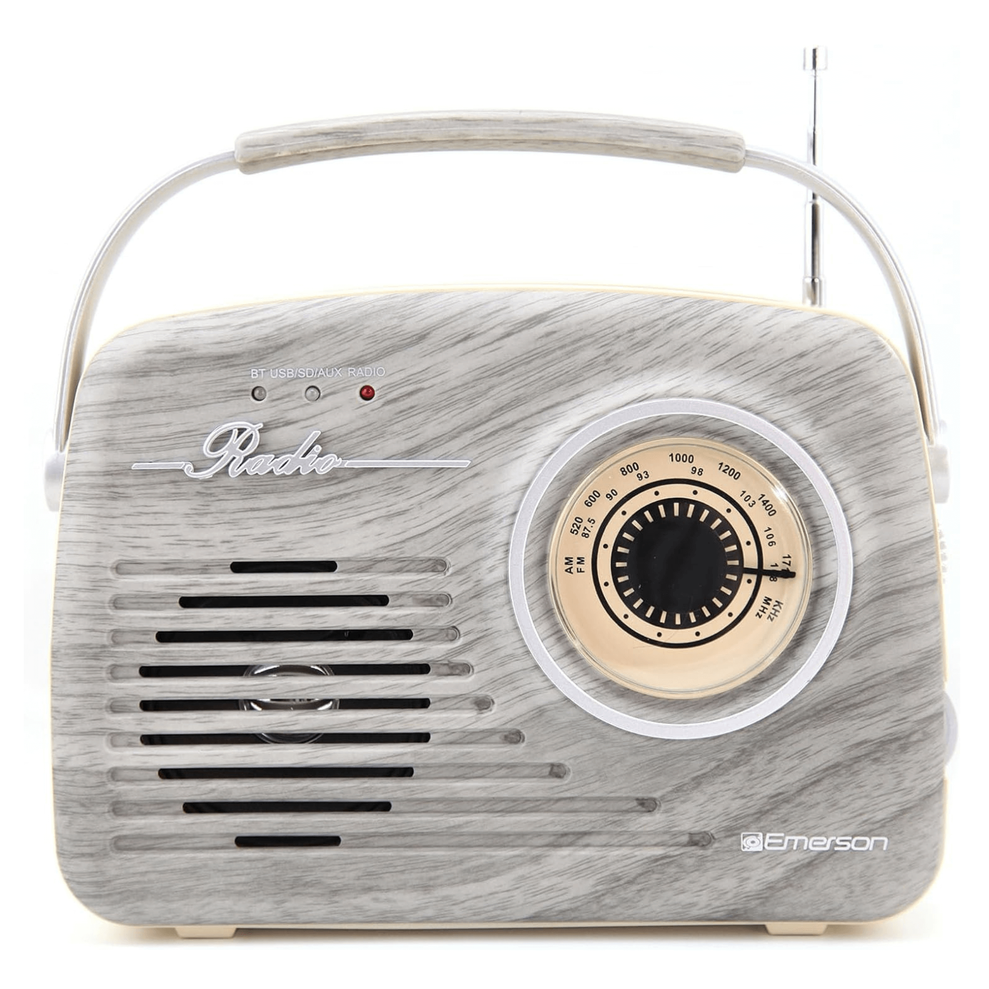 JupiterGear Home - Vente Haut-parleurs - Radio portable rétro Emerson avec batterie rechargeable22