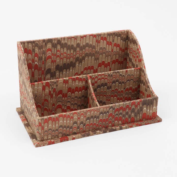 MARBLED WAVE LETTER SORTER - MOUNTAINS OCHRE for wholesale by Craft Boat