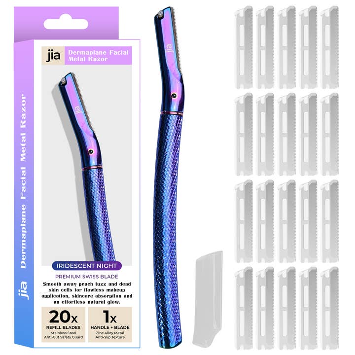 Rasoir Métallique pour le Visage Jia Dermaplane - Nuit Iridescente pour la vente par jia Personal Care