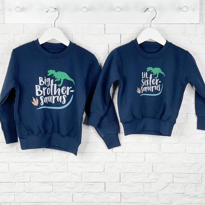 Dinosaur Matching Sibling Sweatshirt Set for wholesale by Lovetree Design