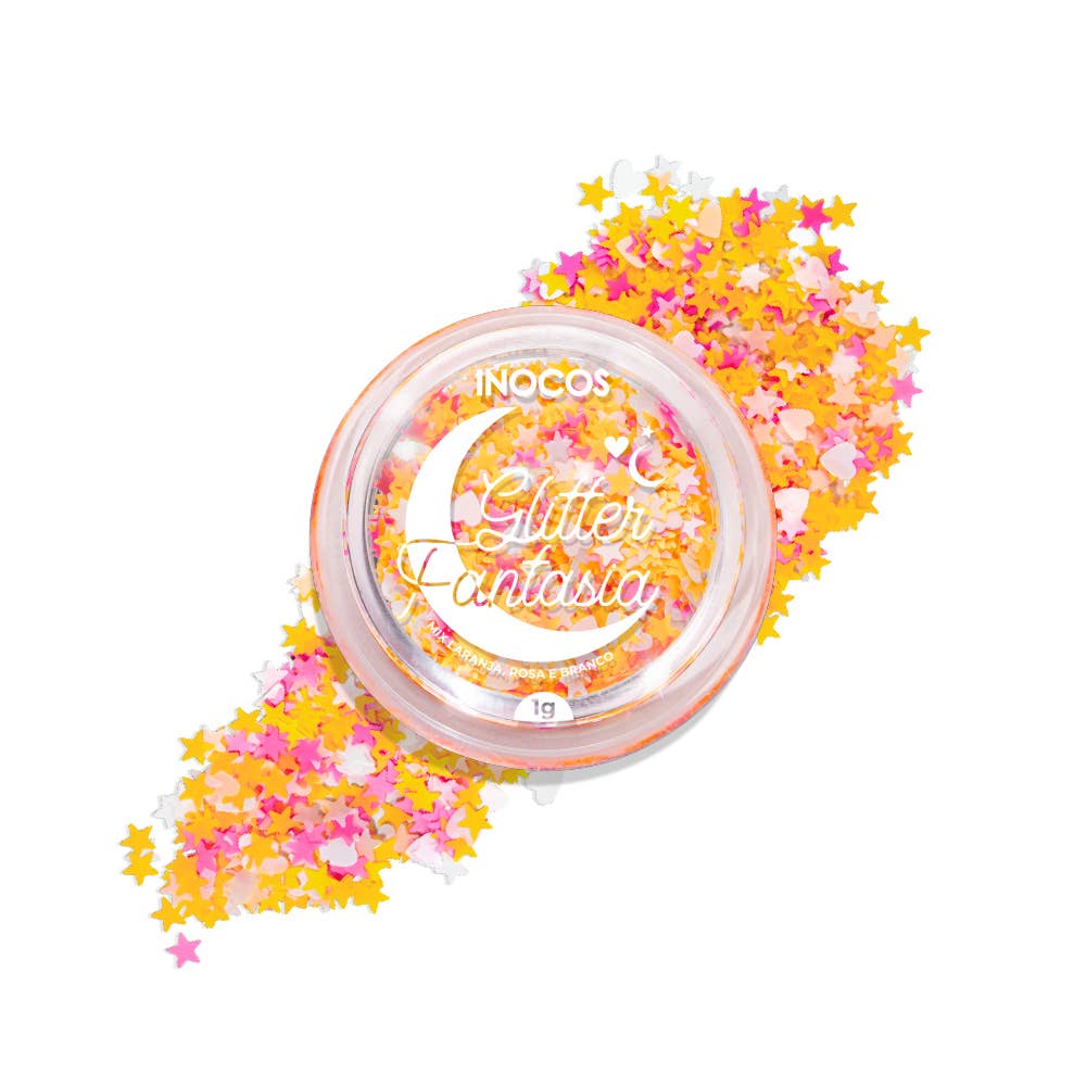 INOCOS Cosmetics - Wholesale Body Glitter/Shimmer - Glitter Fantasia Inocos Mix Orange, Pink and White