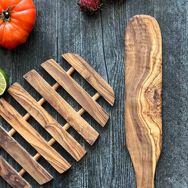 Scents and Feel - Wholesale Trivet - Olive Wood Oval Trivet 9"