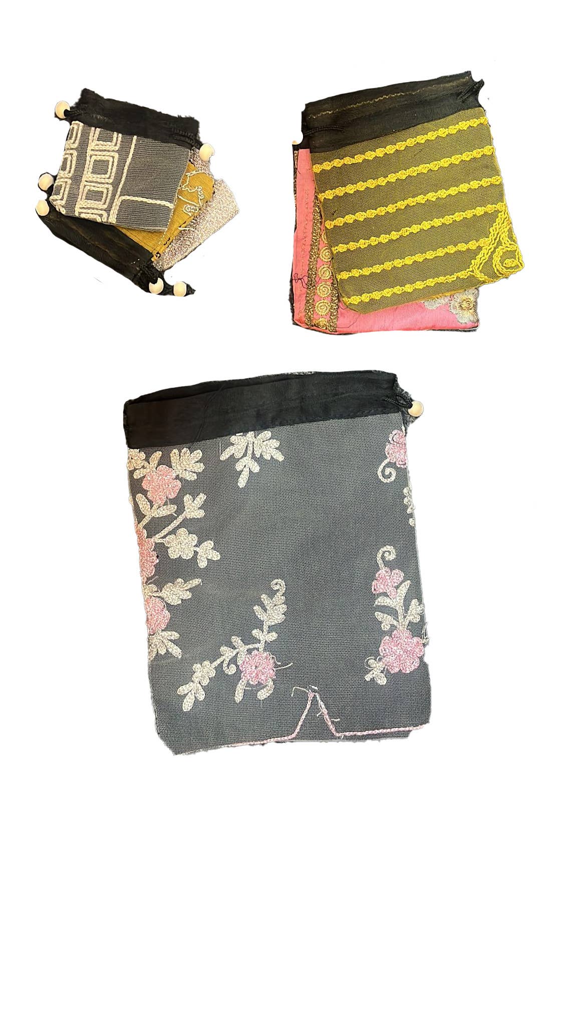 Zumki - Wholesale Gift Bag - Sari Drawstring Gift Bag Pouch2