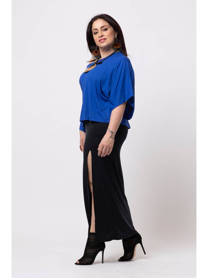 Il Quarto Stile – Engroshandel Nederdel - Dame – Sort Slide Lang Nederdel