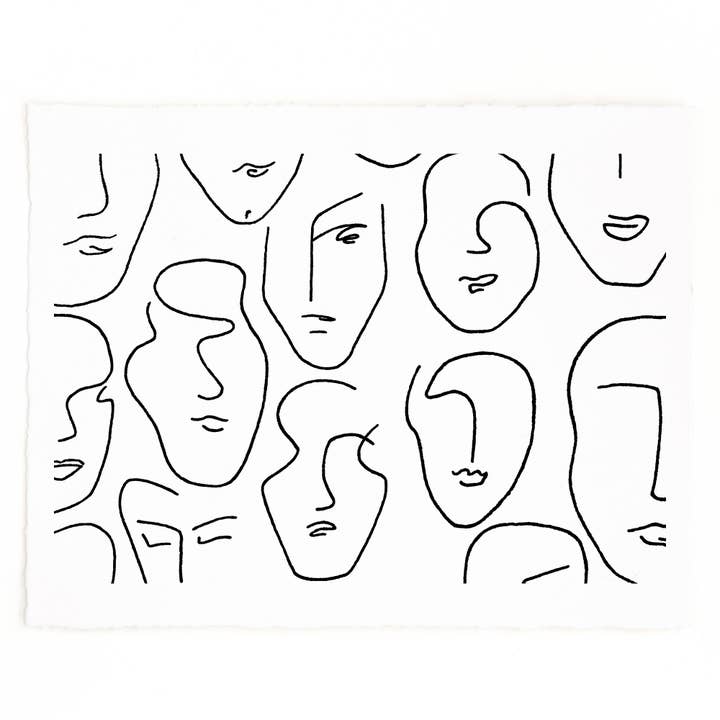 Trauma Faces Art Print for wholesale by LAINA MILLER