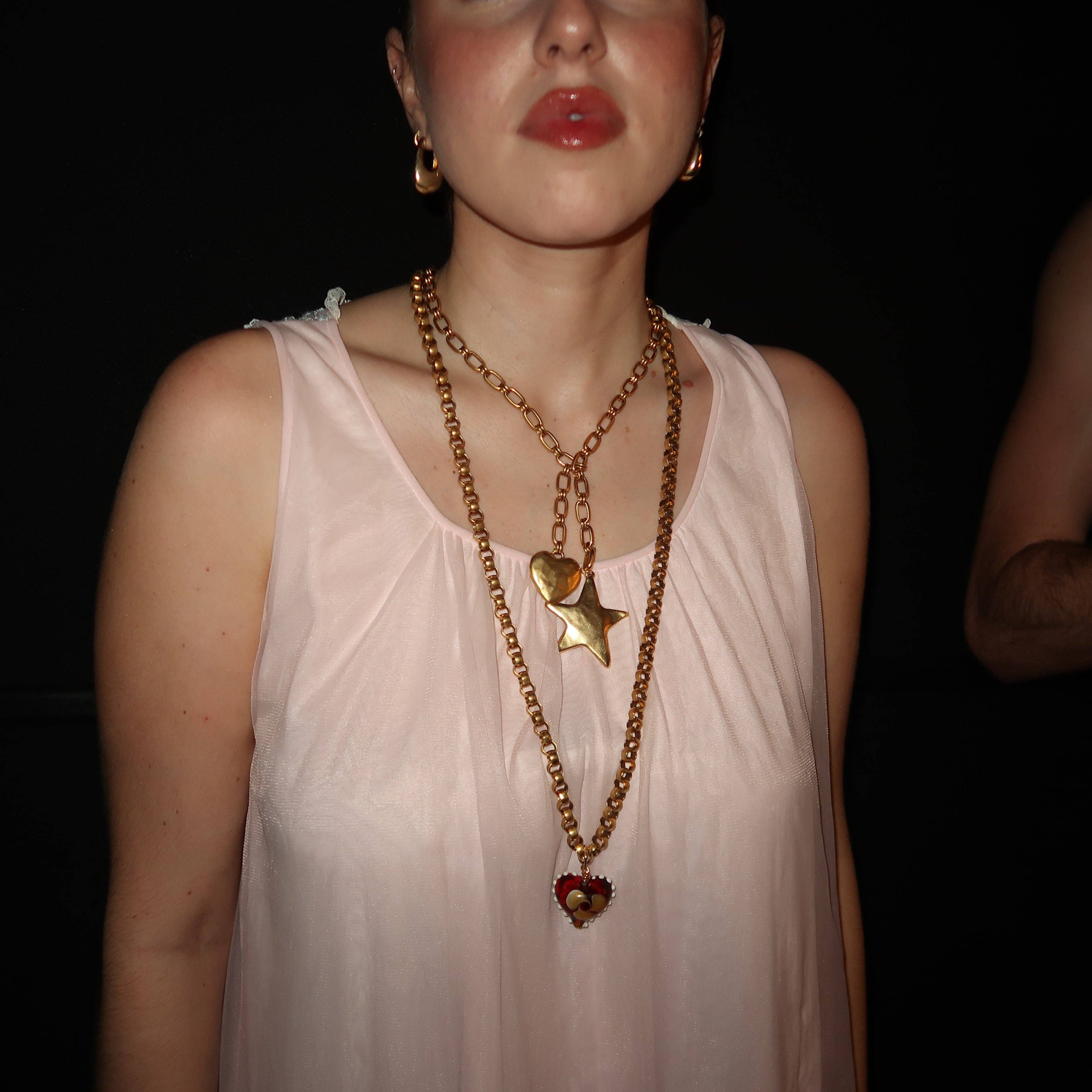 sccollection - Wholesale Pendant/Charm Necklace - Notte Star & Heart Necklace1