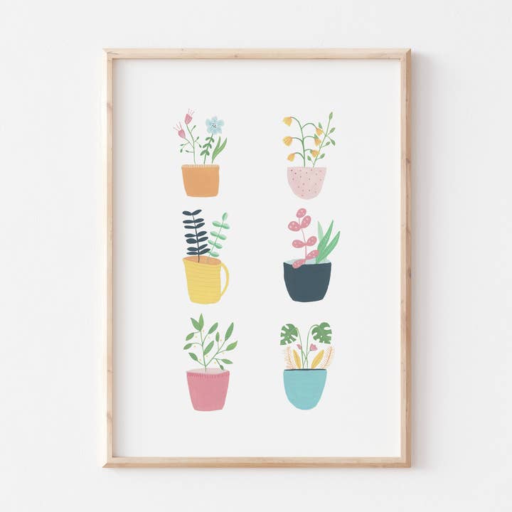 Pot Plants Print for wholesale by Edenwilde