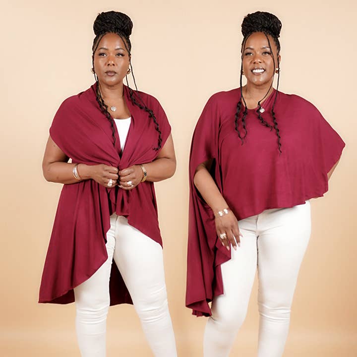 Long Shawl - BURGANDY for wholesale by SHAWL DAWLS