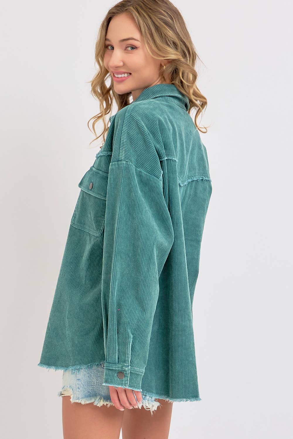 Sweet Lovely by Jen - Wholesale Shirt Jacket/Shacket - Women's -  CORDUROY SHACKET MINERAL WASHED COWBOY WESTERN COMBINED40