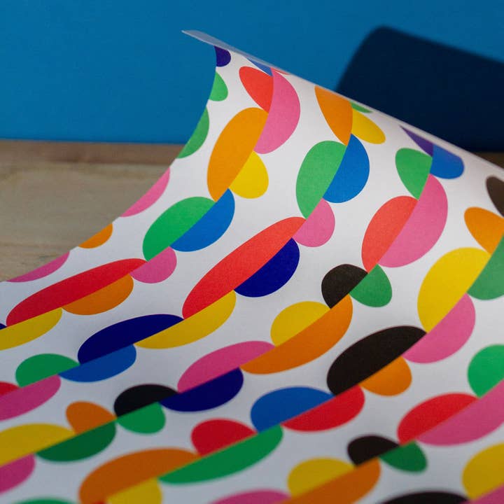 Studio Boketto - Wholesale Flat Wrap - Gene Genie Abstract Gift Wrap | Colourful Wrapping Paper
1