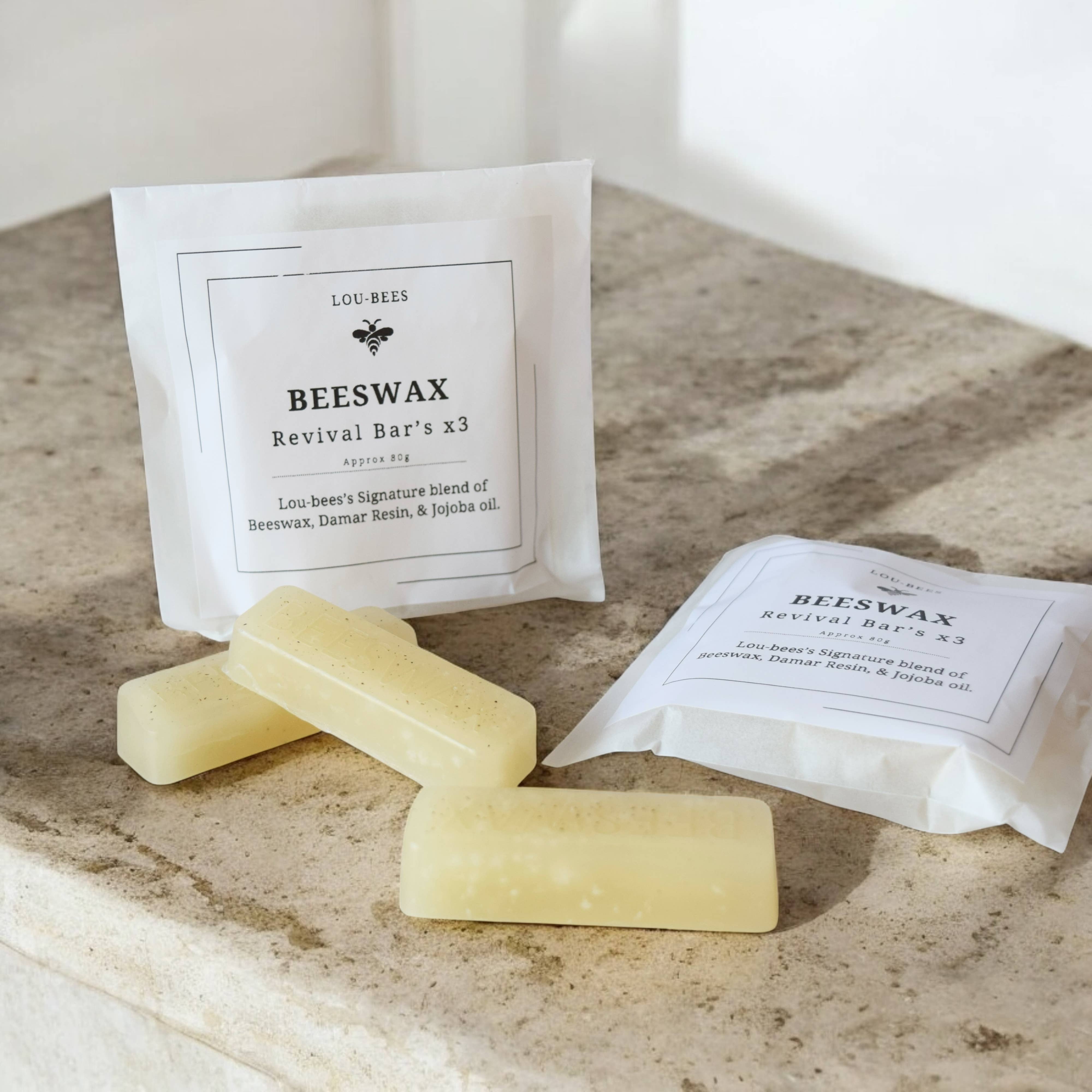 Lou Bees - Venta al por mayor Bolsa/envoltorio de alimentos - Barras Refrescantes para Envolturas de Cera de Abeja – Paquete de 3, Mezcla Ecológica1