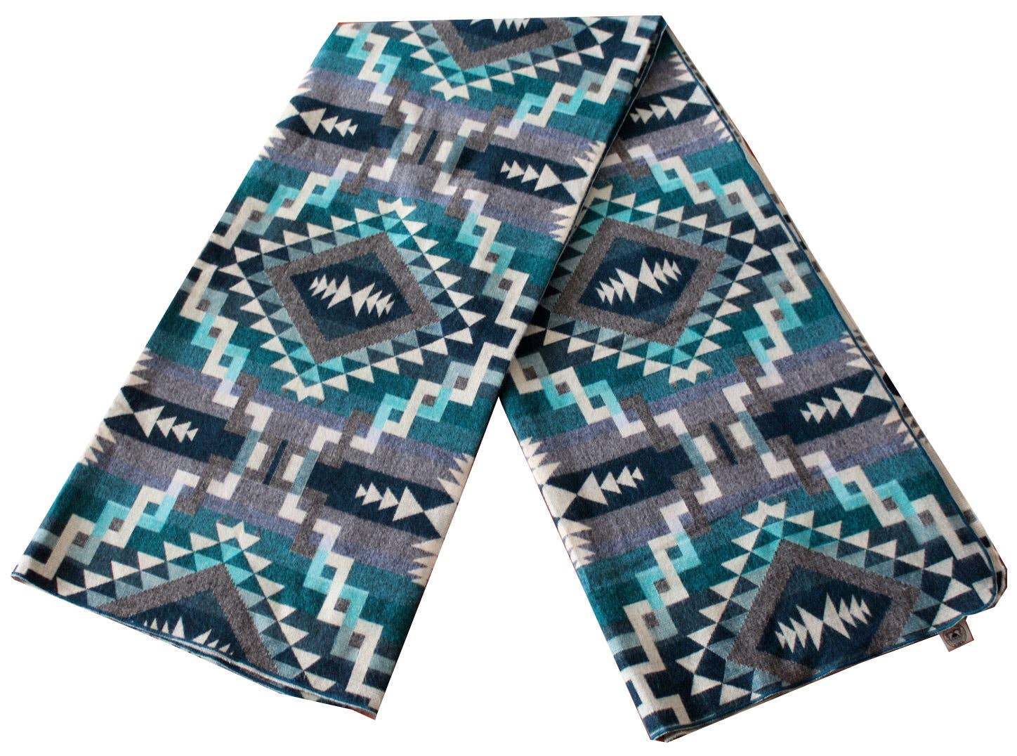 Aqua Agua de Los Andes Alpaca Blend Blanket for wholesale on Faire4