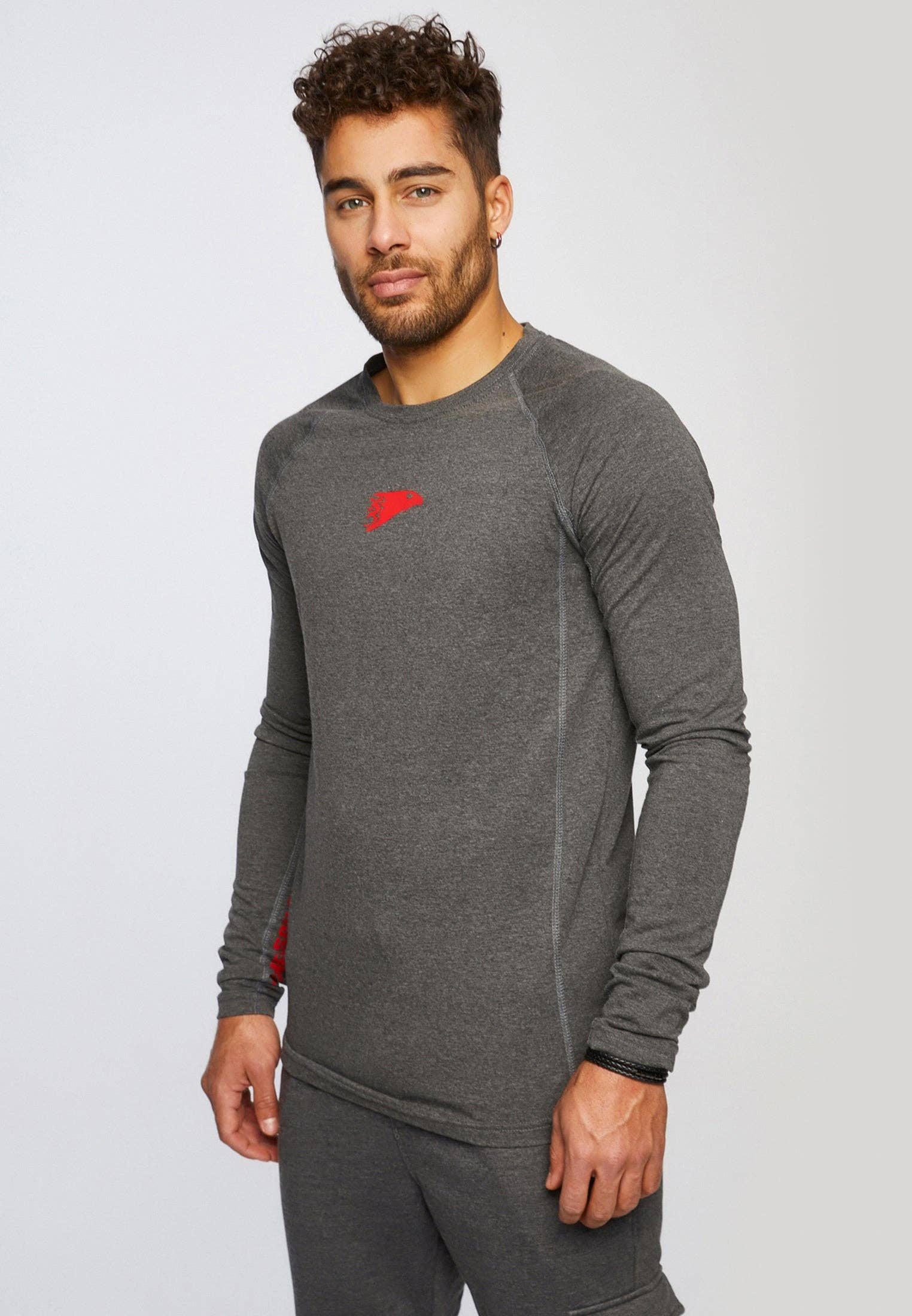 Wholesale Men's Gym Sweatshirt Crew Neck LN-6283 for your store