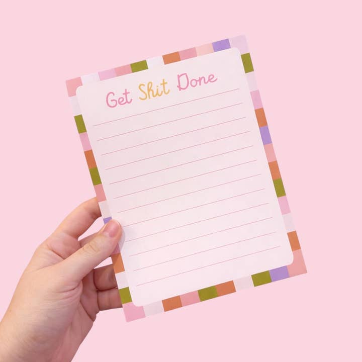 Bloc-notes Get Shit fait pour la vente par Posh Paperie