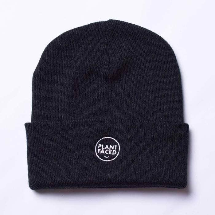 Beanie Plant Faced - Nero per la vendita all'ingrosso da parte di Plant Faced Clothing