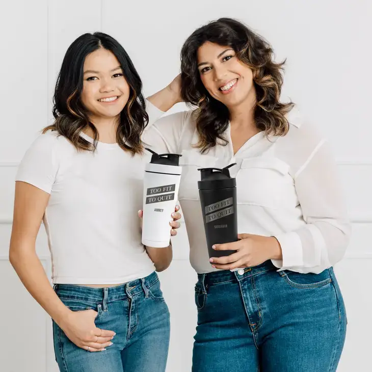 Weddingstar Inc. – wholesale Insulated mug/tumbler – Stainless Steel Protein Shaker Cup - Too Fit To Quit2