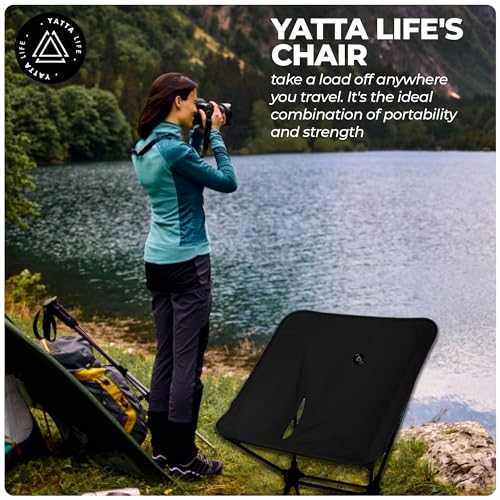 YATTA LIFE - Wholesale Klapstoel - Ultralichte campingstoelen met lage rugleuning en opbergzak - legergroen13