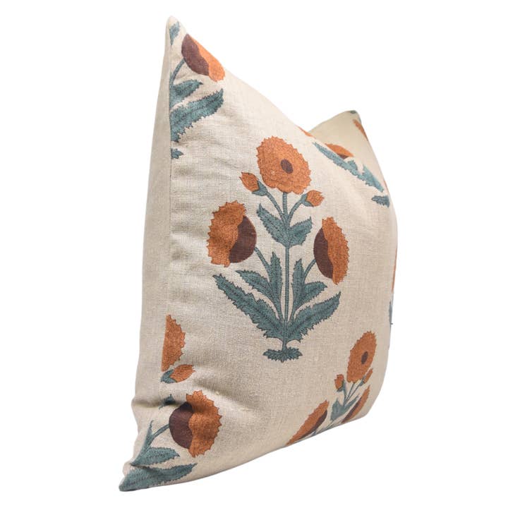 Fabdivine - Wholesale Throw Pillow Cover - Classic Block Printed Thick Linen Cushion Cover - Badshah1