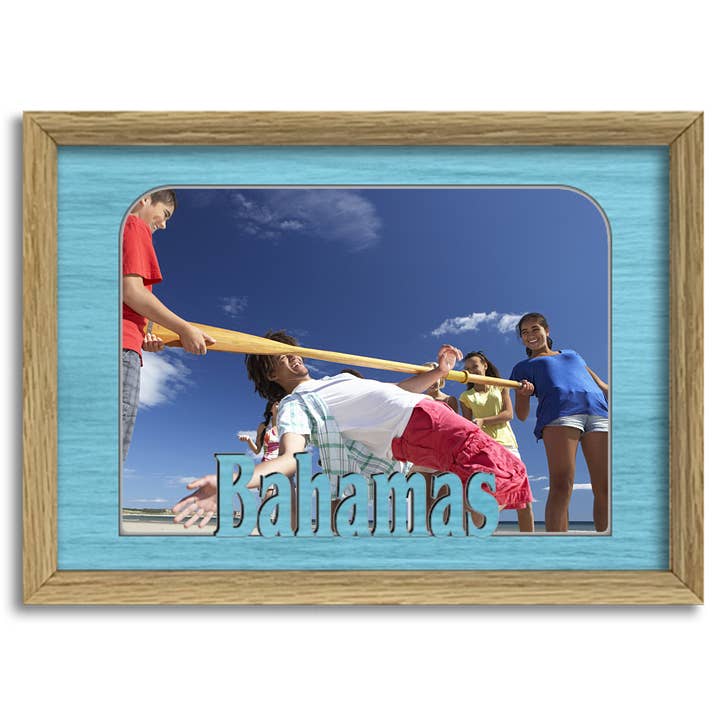 Cadre photo Bahamas, collection Spring Break, aspirateur de plage pour la vente par Northland Frames and Gifts Inc