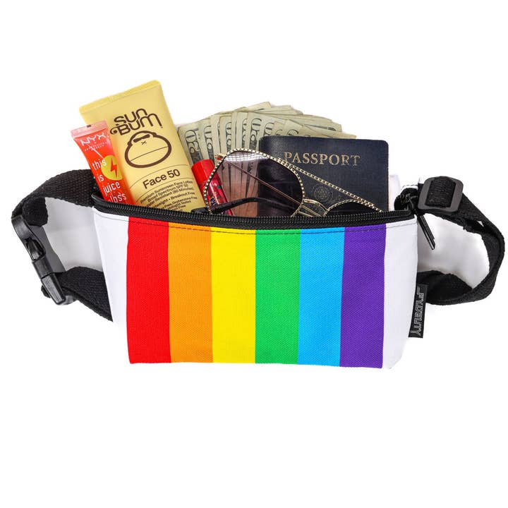 Fydelity - Wholesale Belt Bag - Women's - 83357: Fanny Pack | Ultra Slim| Recycled RPET | Rainbow Stripe3