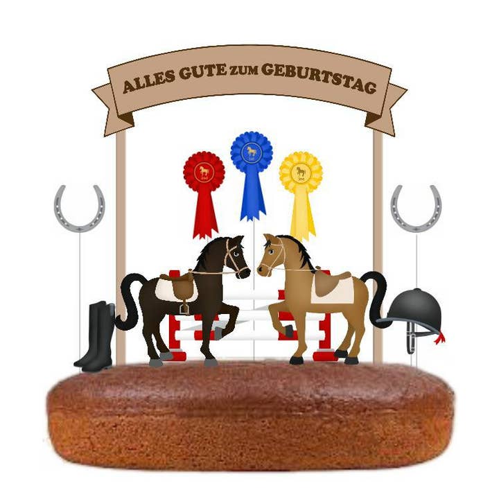 Adorei - Vendita all'ingrosso Topper per torte/cupcake - Decorazione per torta con cavallo e cavaliere