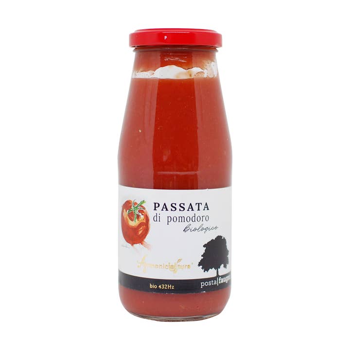 OLIO DI SERRA - Vendita all'ingrosso Salse - Passata di pomodoro (446 ml) - Agricoltura bio-musicale
