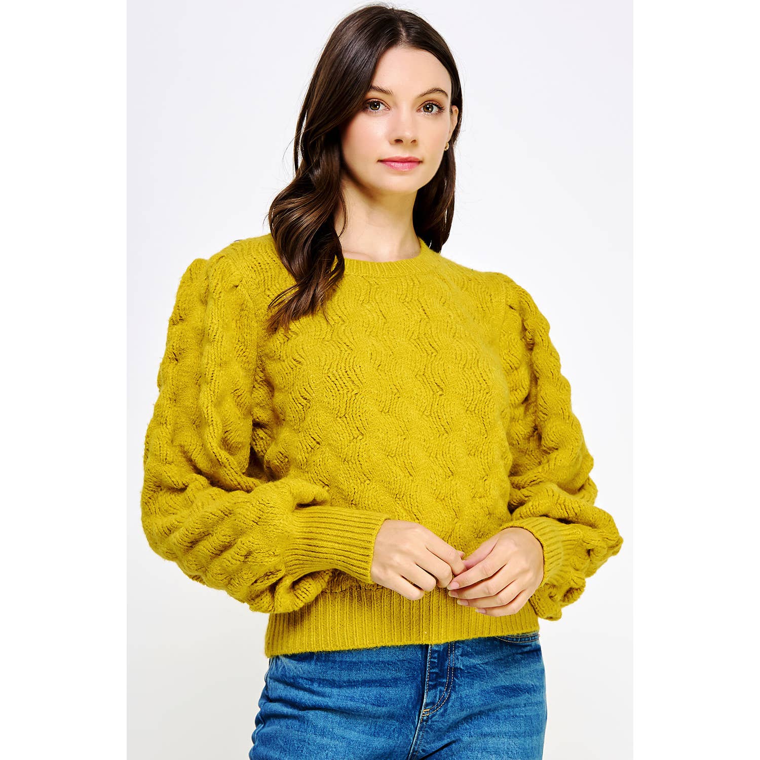 Strut & Bolt - Vendita all'ingrosso Maglione tricot - Donna - Maglione in maglia spessa a onde testurizzate3