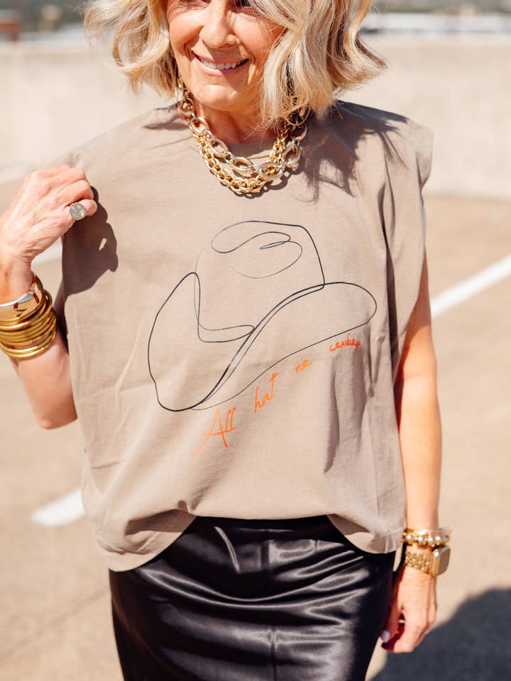 My Muse - Wholesale Screen Printed T-Shirt - Women's - All Hat No Cowboy Graphic Tee